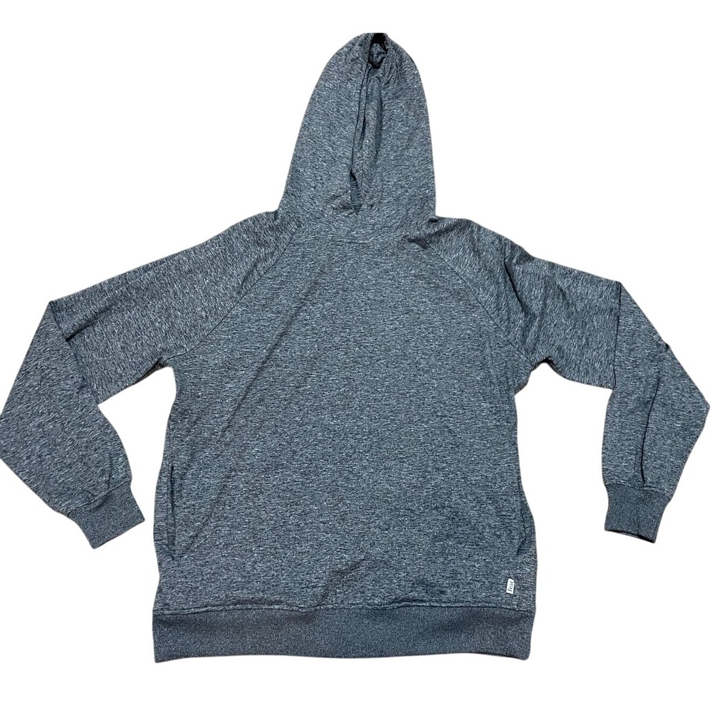 Feat Men's large Heather Gray Pullover Hoodie Sweatshirt Raglan‎ Sleeve Pockets